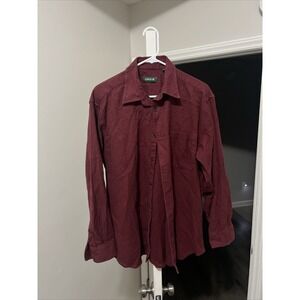 Orvis Button Down Shirt Men's Large Red Check Long Sleeve Luxury Flannel Nice